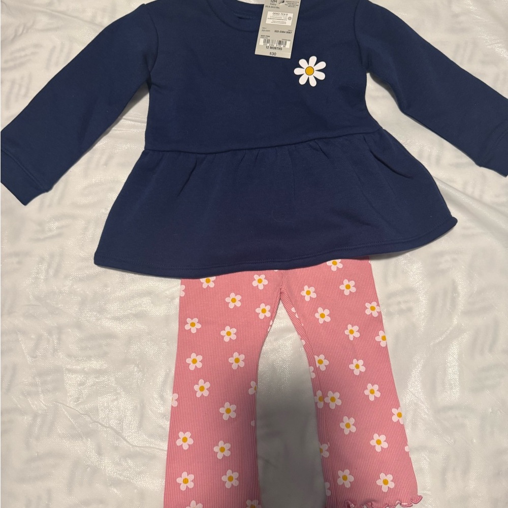 Okie Dokie Blue and Pink Floral Kids Set